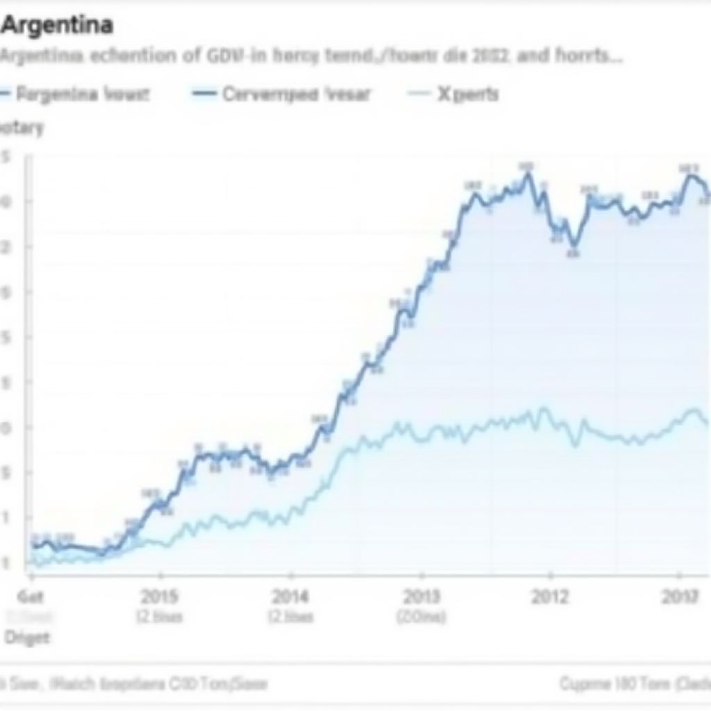 Gráfico de tendencias económicas de Argentina